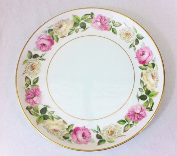 Royal Worcester Royal Garden Cake Plate by LavenderRoseCottage