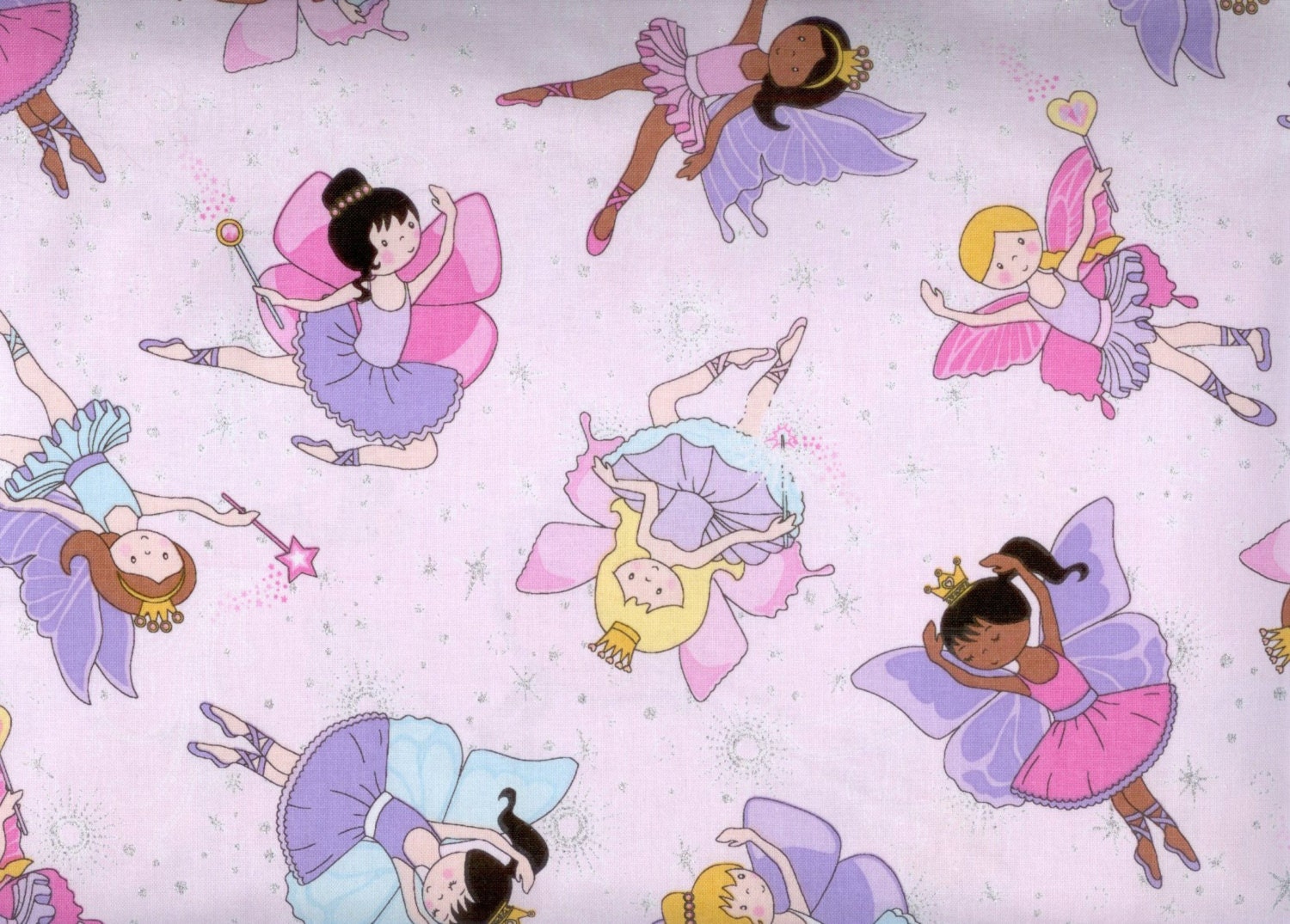 Sparkly Ballerina Fairy Princess fabric ballet by fabricfrantic