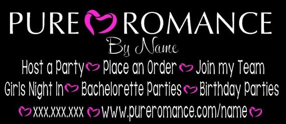 Items similar to PURE ROMANCE DECAL 2 colors. on Etsy