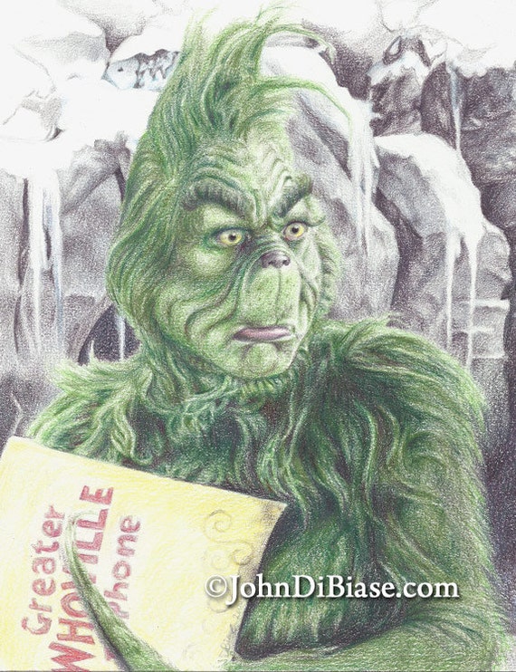 Jim Carrey Grinch Coloring Page