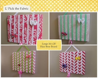 Bow Holder Hair Bow Holder Headband Holder U Pick the Fabric Hair Clip Holder Organizer Hairbow Holder Accessory Holder Large 16 x 20
