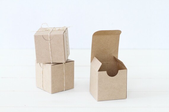 25 Kraft Gift Boxes 2x2x2 Il_570xn