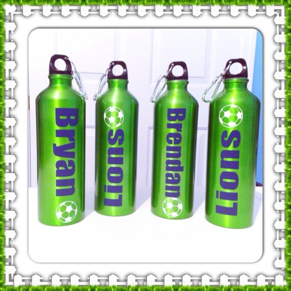 Personalized Water Bottle Soccer