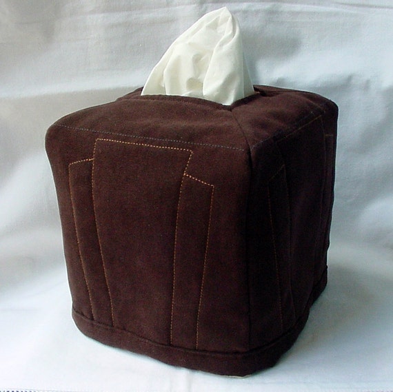 Tissue Box Cover Art Deco Style Embroidered by tlcHaberdashery