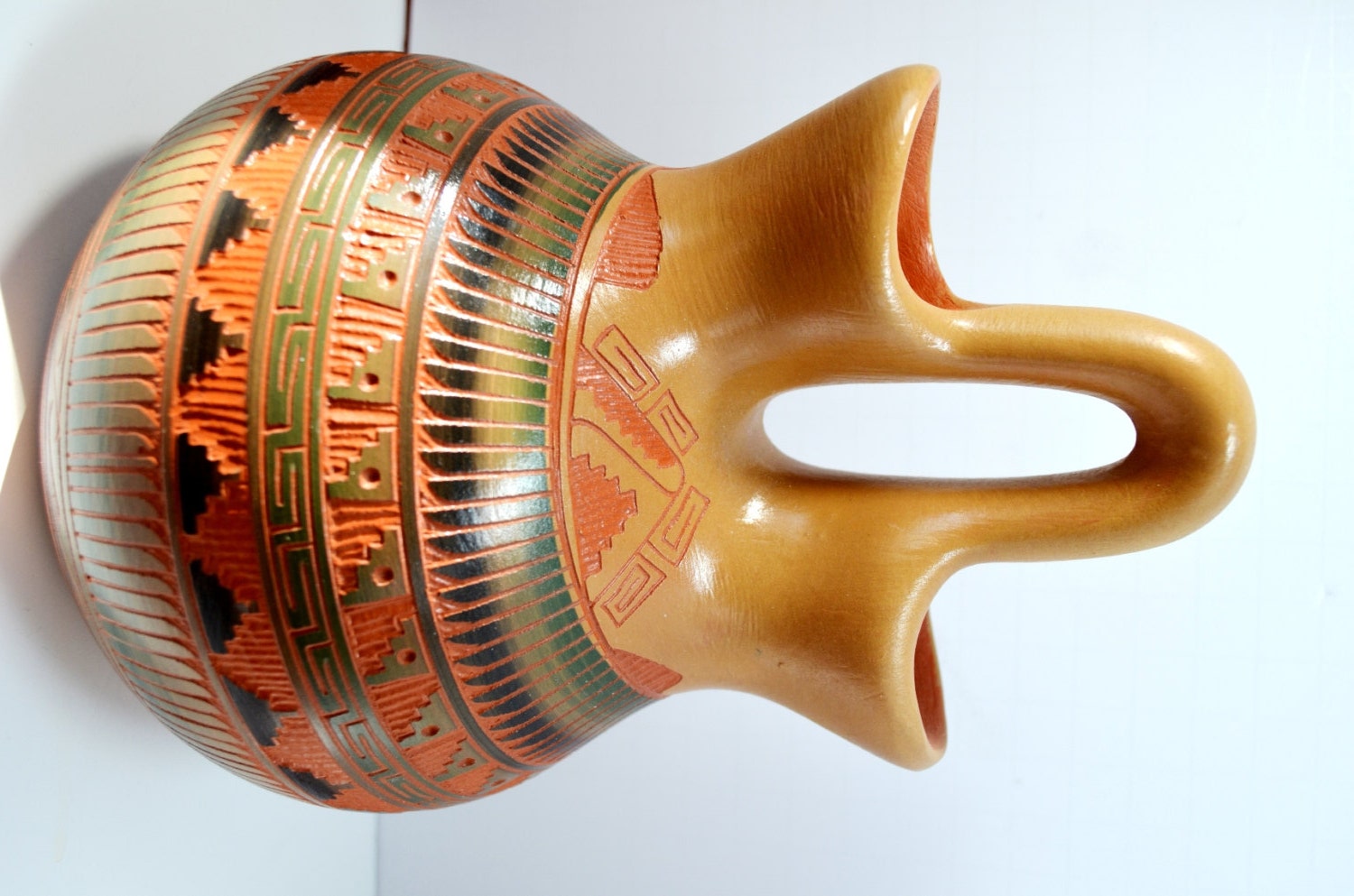 Vintage Navajo Wedding Vase Signed By Carol Johnson
