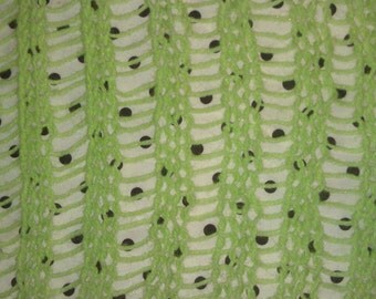 Hand Knit Green Lace Shawl