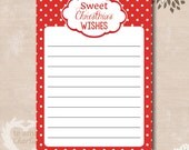 Sweet Christmas Wishes Lined Printable - INSTANT DOWNLOAD Il_170x135