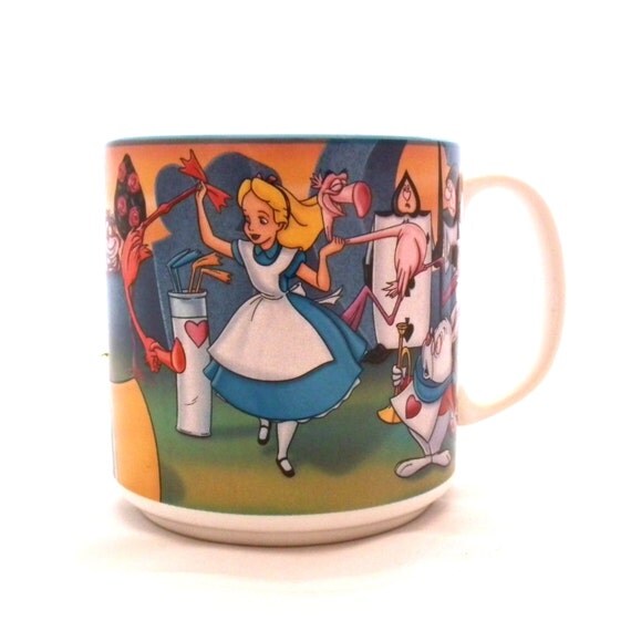 Vintage Disney Alice In Wonderland Mug Walt by TwoTimeVintage