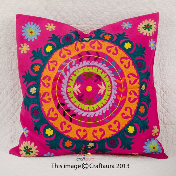 24 X 24 Pillow Cover Suzani Throw Pillow By CraftAuraHome On Etsy   Il 570xN.525641280 4gc3 