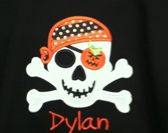 embroidered halloween shirt