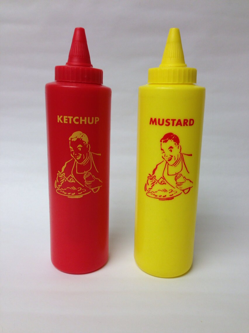 Vintage 1950’s mustard and ketchup dispensers by WonderfulRetro