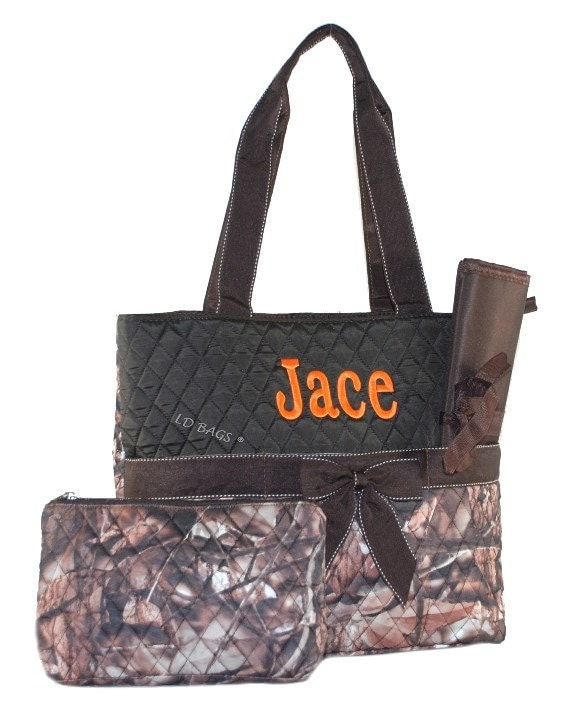 Camo Diaper Baby Bag Personalized Diaper Bag by MonogramExpress