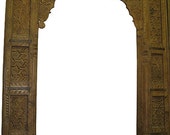 Antique Teak Frames Arch Carved Doors from India