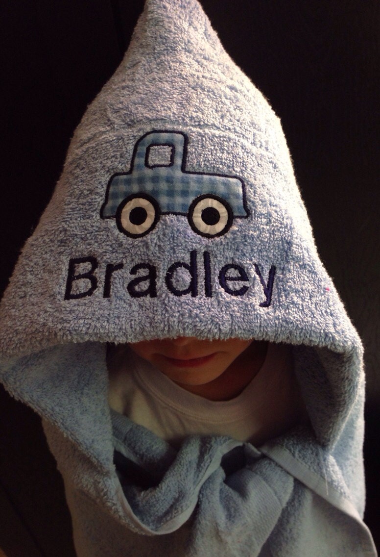 Hooded Baby Towel Personalized gift for girl or by PinqueBoutique
