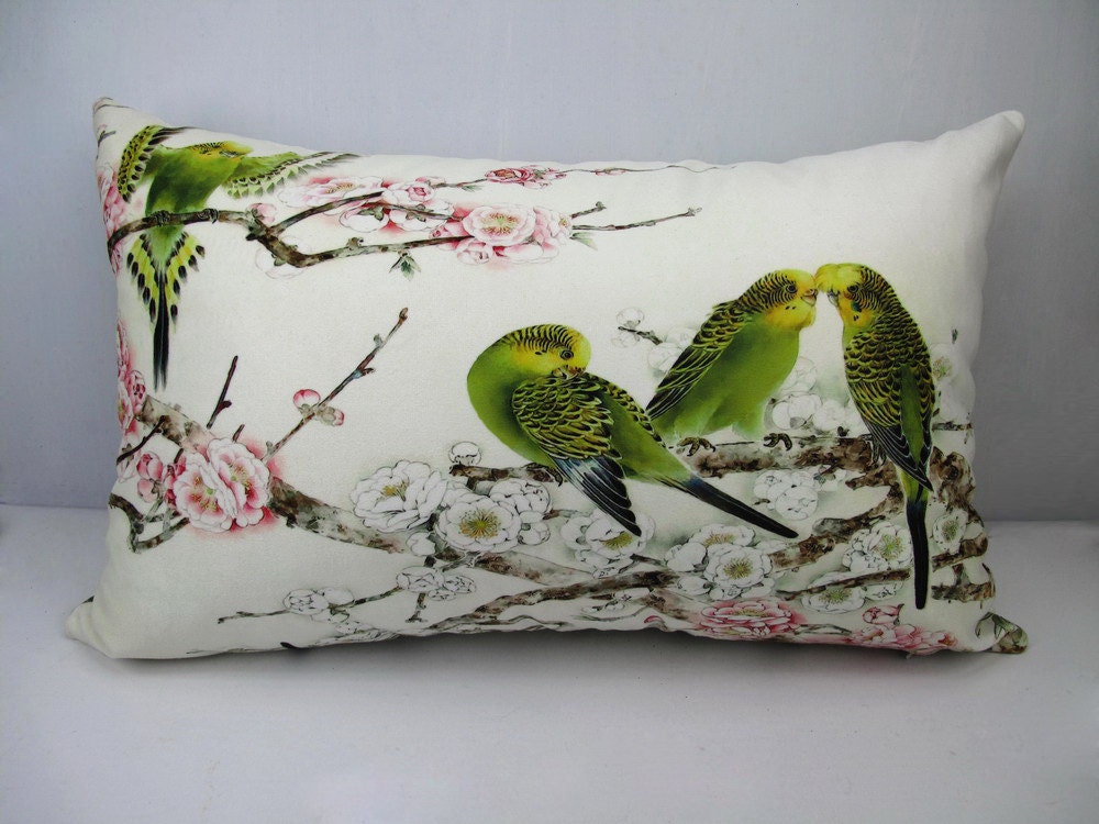 Bird Pillow Cover Decorative Rectangle Velvet Throw Pillow   Il Fullxfull.651135728 B12s 