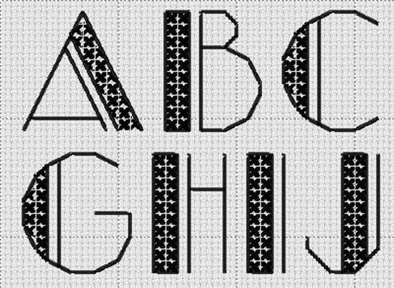 Art Deco Font Alphabet Printable