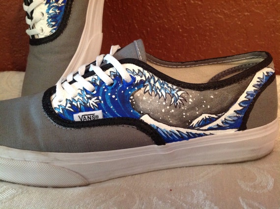 The Great Wave Vans by simplycolorfilled on Etsy