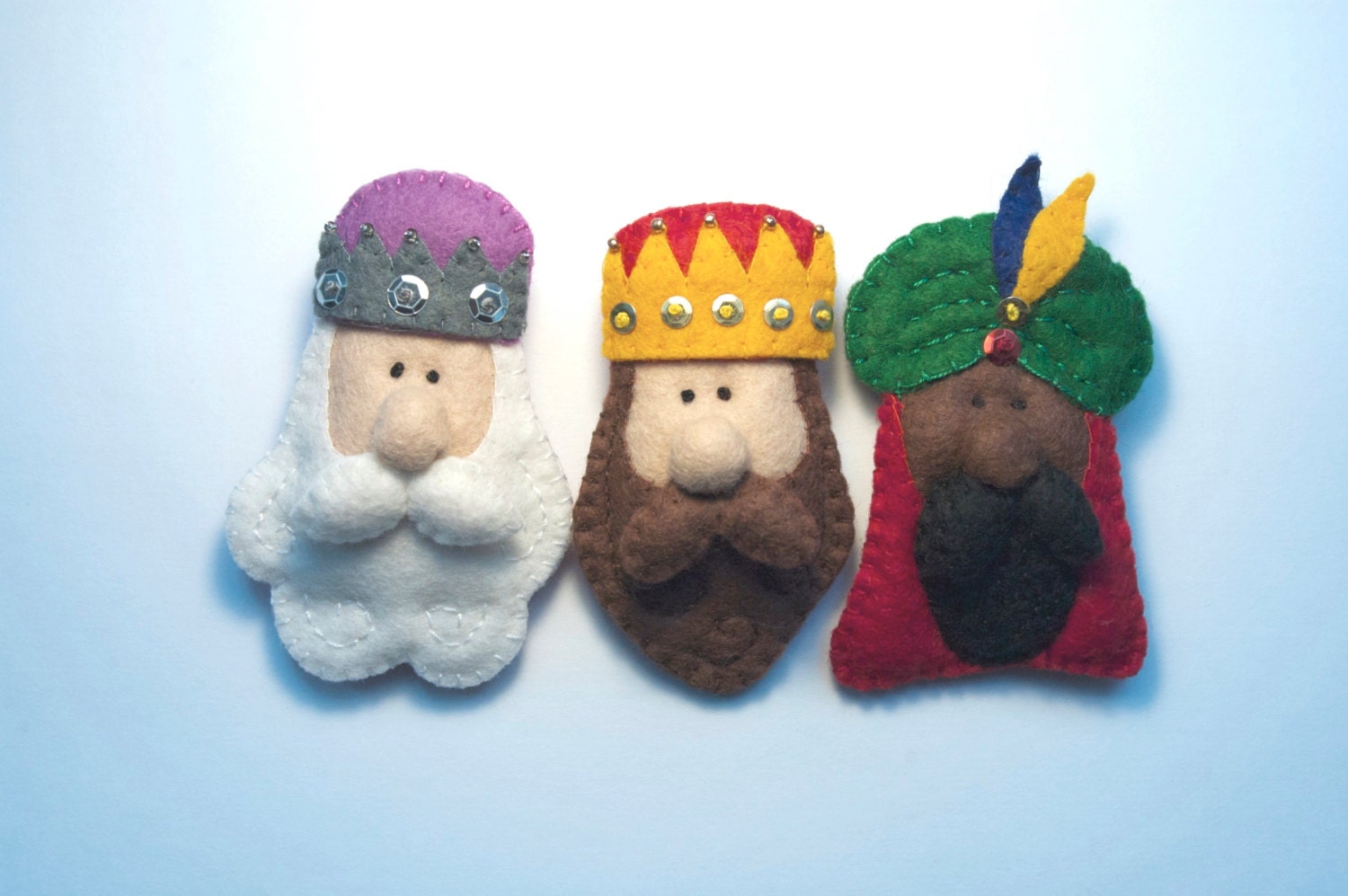 The Three Wise Men felt brooches or Christmas by Loopicraft