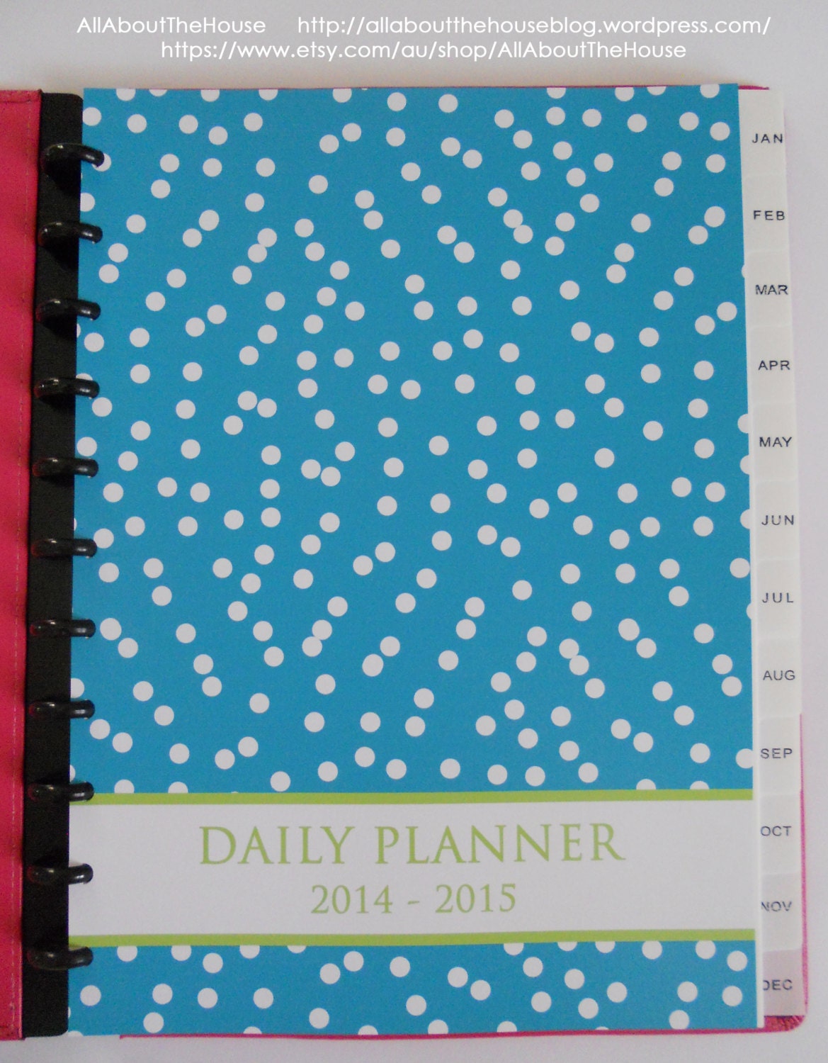 Personalised Planner Cover Instant Download printable any year