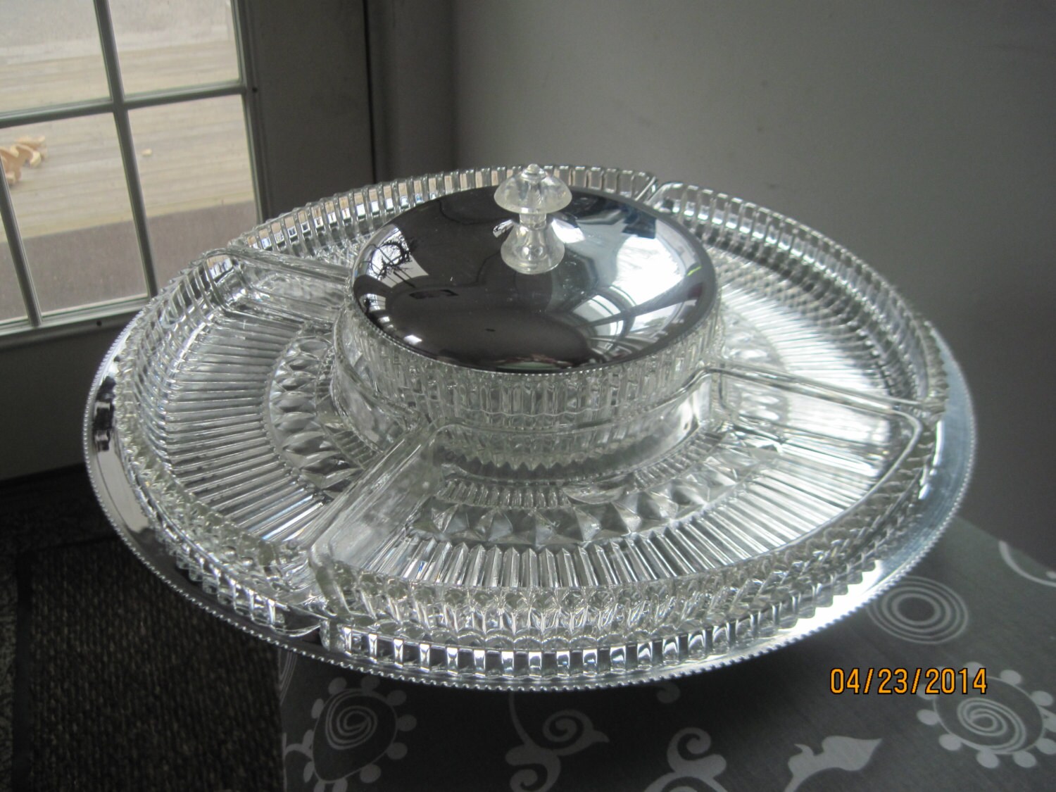 Lazy susan serving tray by TimetoDownsize on Etsy