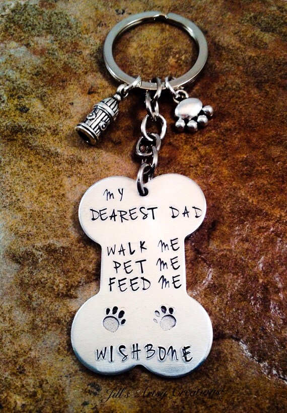 Father's Day Gift Keychain Gift from Dog Keychain Walk