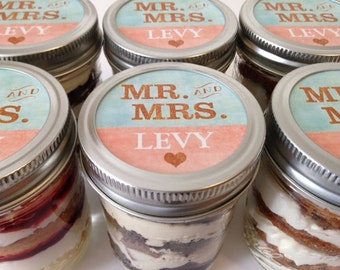 6 8oz Cupcakes In A Jar Mason Jars Wedding Favors Bridal 6 8oz Cupcakes In A Jar Mason Jars Wedding Favors Bridal