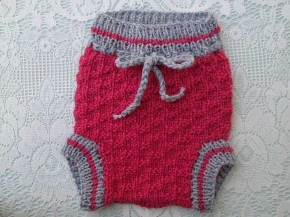 Items similar to Small Handknit Wool Diaper Cover Soaker Shorties knitted dia...