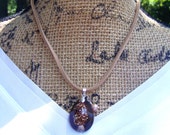 Cowry Cowrie Shell and Pearl Nature Inspired Necklace on Suede Leather Cord, Wire Wrapped Hook and Eye Clasp