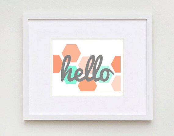 Hello Printable Sign Instant Download