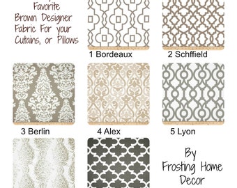 New Premier Prints Taupe Brown, Fabric Valance, Window Treatments, Drapes, cafe Curtains, Nursery Curtains, Baby Room Decor