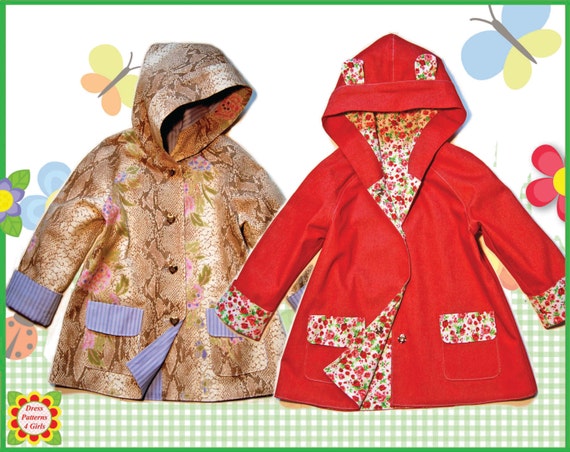Jacket Coat Sewing Pattern for Children Free Mother-Daughter