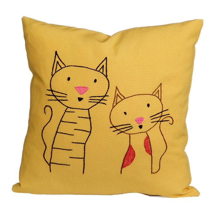 cat themed pillows