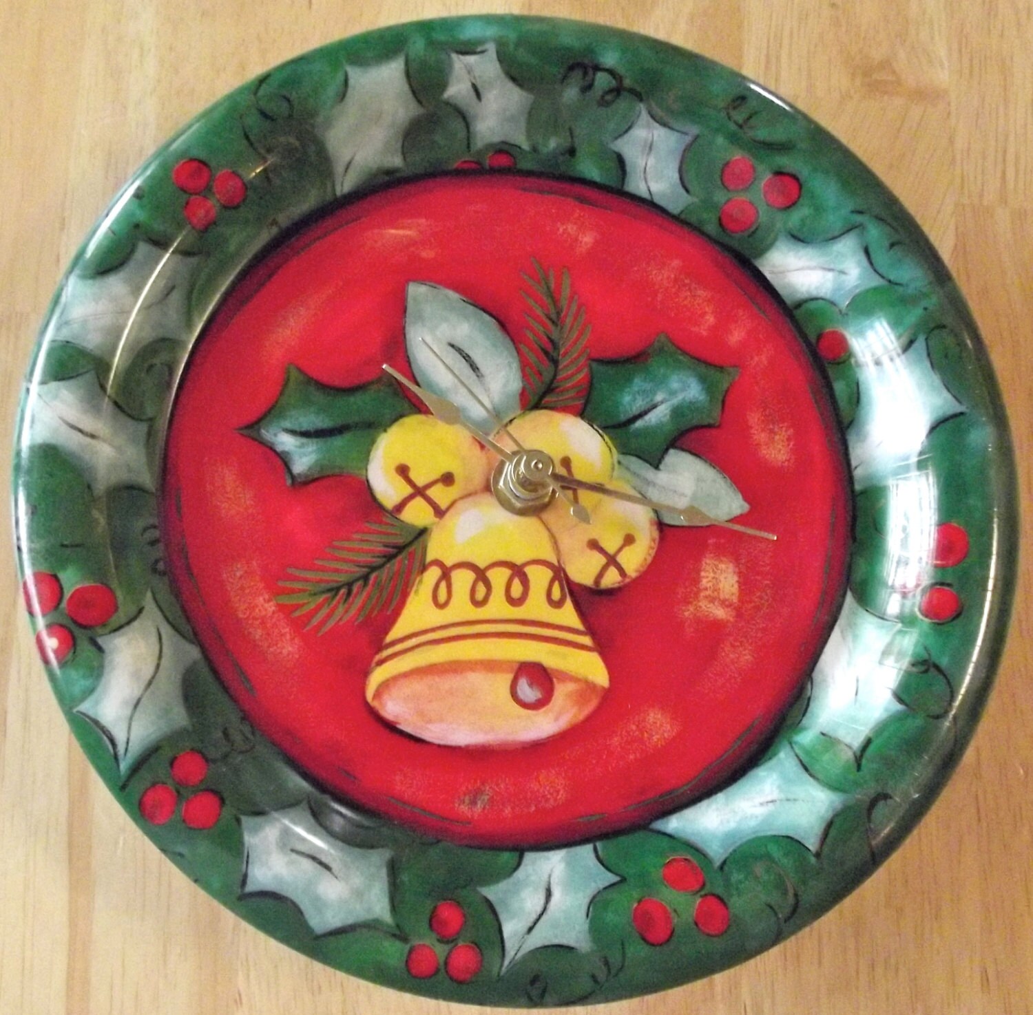 Christmas Bells Plate Clock