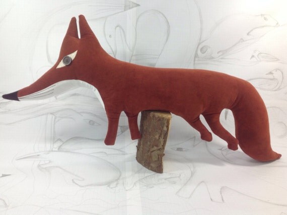 Fox cushion /pillow animal shaped woodland pillow handmade
