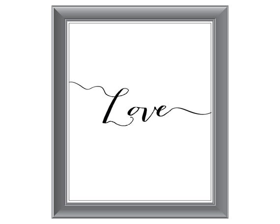 Printable Art - Curly Love. Instant Download Il_570xn
