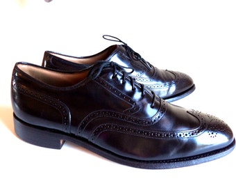 ... Murphy Shoes, Wing Tip Broque,Black Refurbished Shoes,Fine Detail, USA