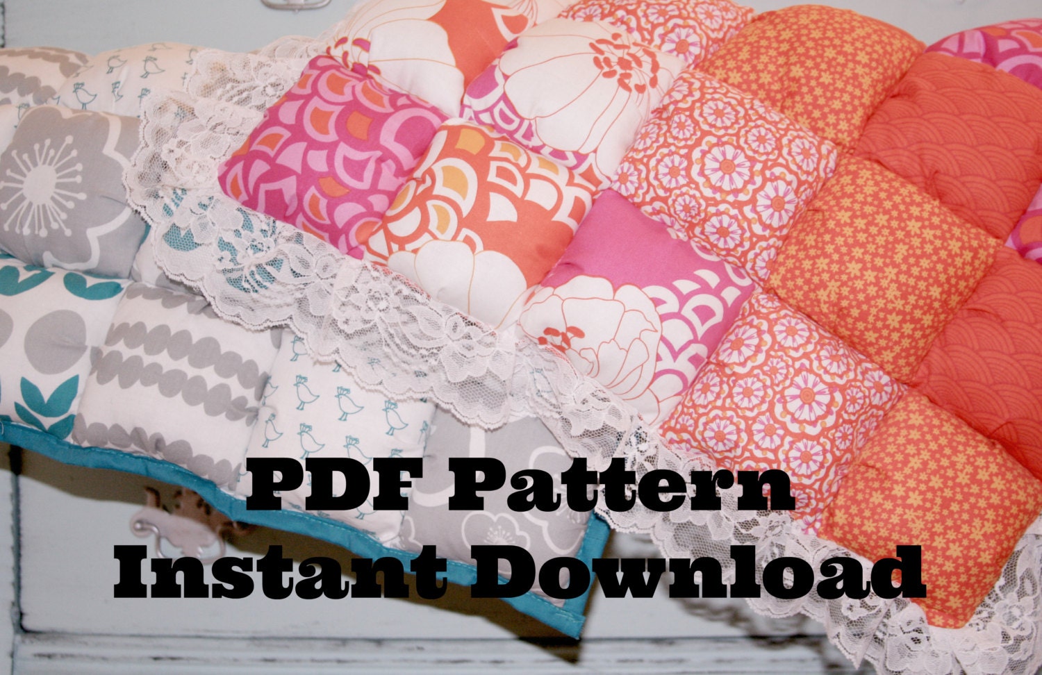 Make Your Own Puff Quilt PDF Pattern Biscuit Quilt Pattern