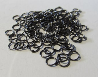 D-03356 - 100 Jumprings black nickel free 6mm