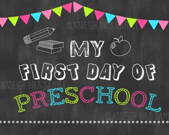 First Day of School Chalkboard Sign
