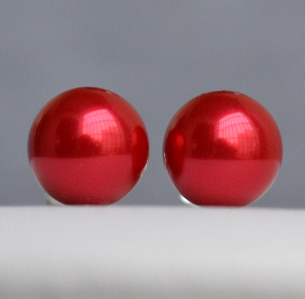 red stud pearl earringsred pearl earringswedding