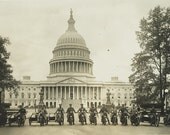 c1917 Washington D.C. City Motorcycle Cops/ Policemen US. Capital -Antique-Old-Vintage B&W Reproduction Photograph: Gicclee Print. Frame it!