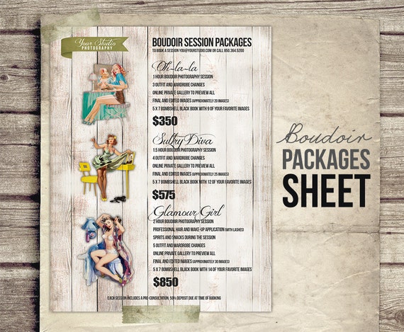 boudoir photo session pricing