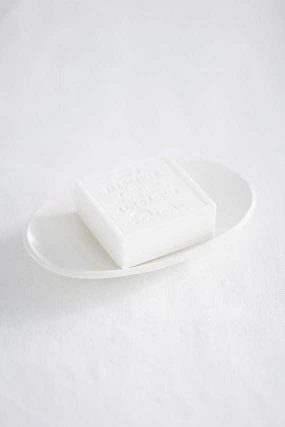 Handmade White Ceramic Small Oval Dish