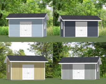 16x20 Sheds PDF Floor Plans 320 sq ft by ExcellentFloorPlans
