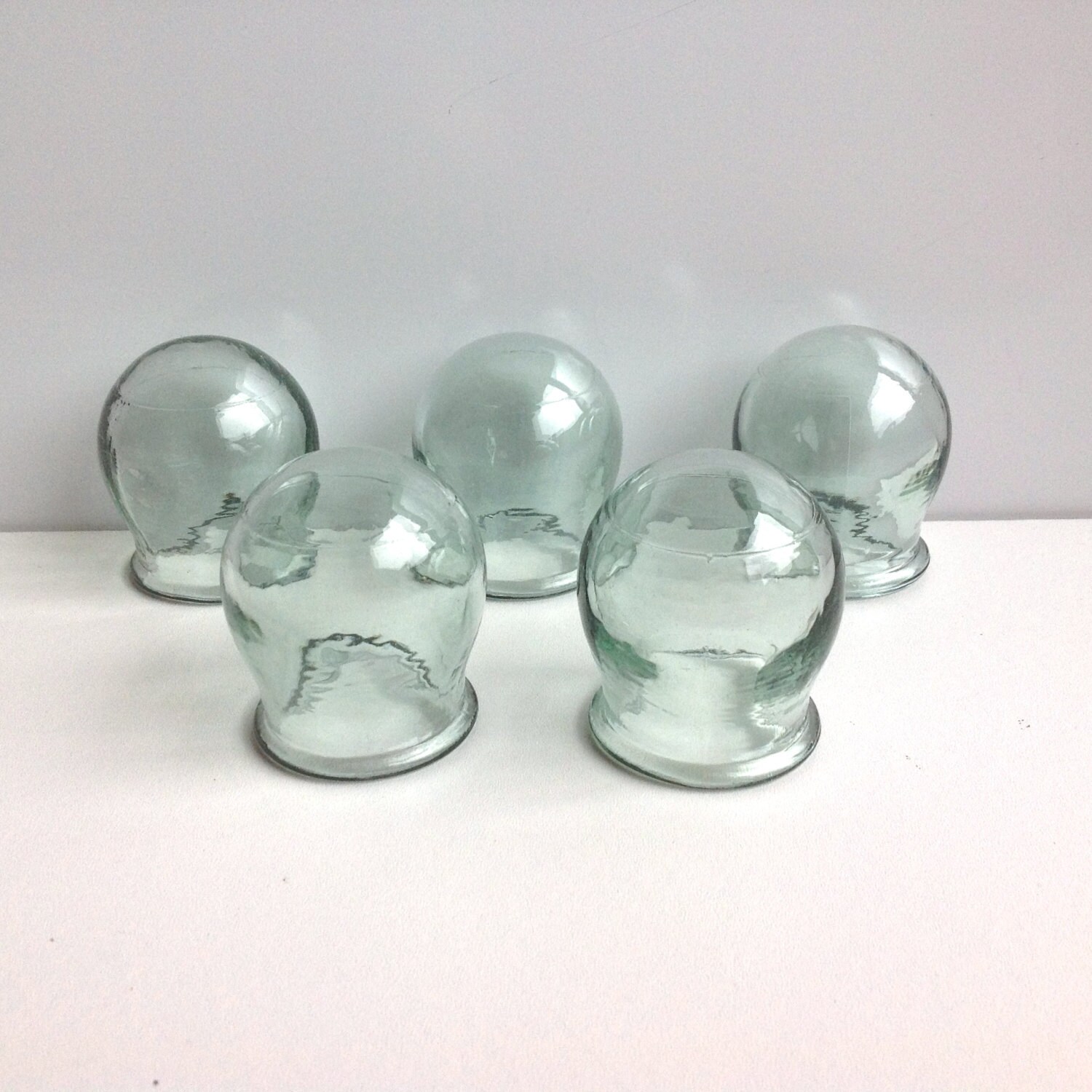five soviet massage cups / cupping therapy / glass cups