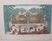 Basset 50 Maison Plaisance Gentilly pres Paris 1700's Optical View Antique Print