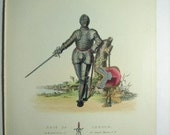 SIR SAMUEL MEYRICK Engraving "Suit of Armour" from “A Critical Inquiry into Ancient Armour ..." 1842, Plate 69