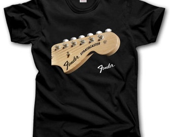 Fender Stratocaster Patent Guitar Music T-Shirt | Asphalt Grey, Unisex Band Tee, Digital Print