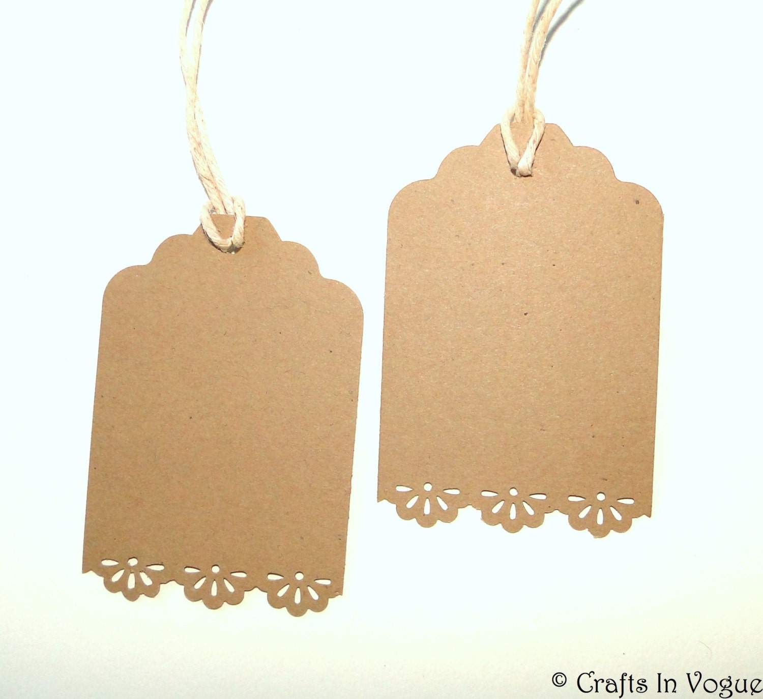 10 Floral Lace Border Tags Blank Kraft Gift Tags Doily Lace