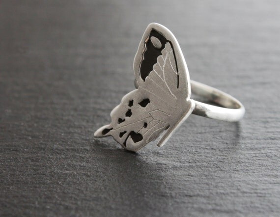 Handmade Silver Butterfly Ring.